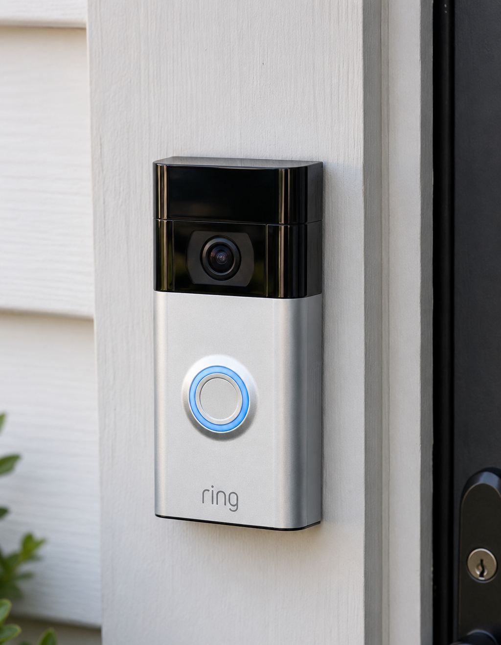Ring Video Doorbell professionally installed at the front entrance of a home by 253 Electric in Graham, WA.
