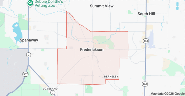 253 Electric service area map for Frederickson WA
