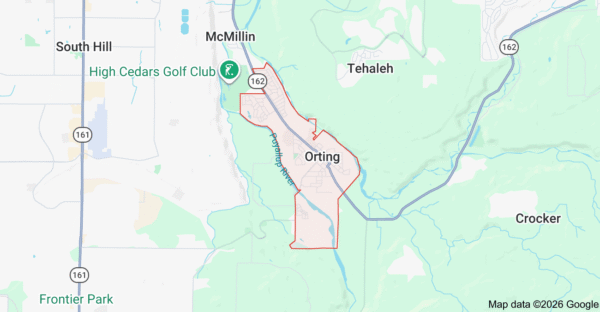 253 Electric service area map for Orting WA