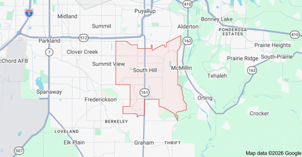 253 Electric service area map for South Hill WA