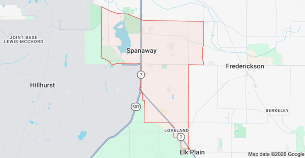 253 Electric service area map for Spanaway WA